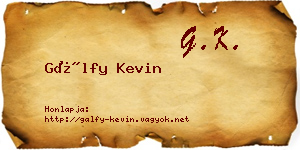 Gálfy Kevin névjegykártya